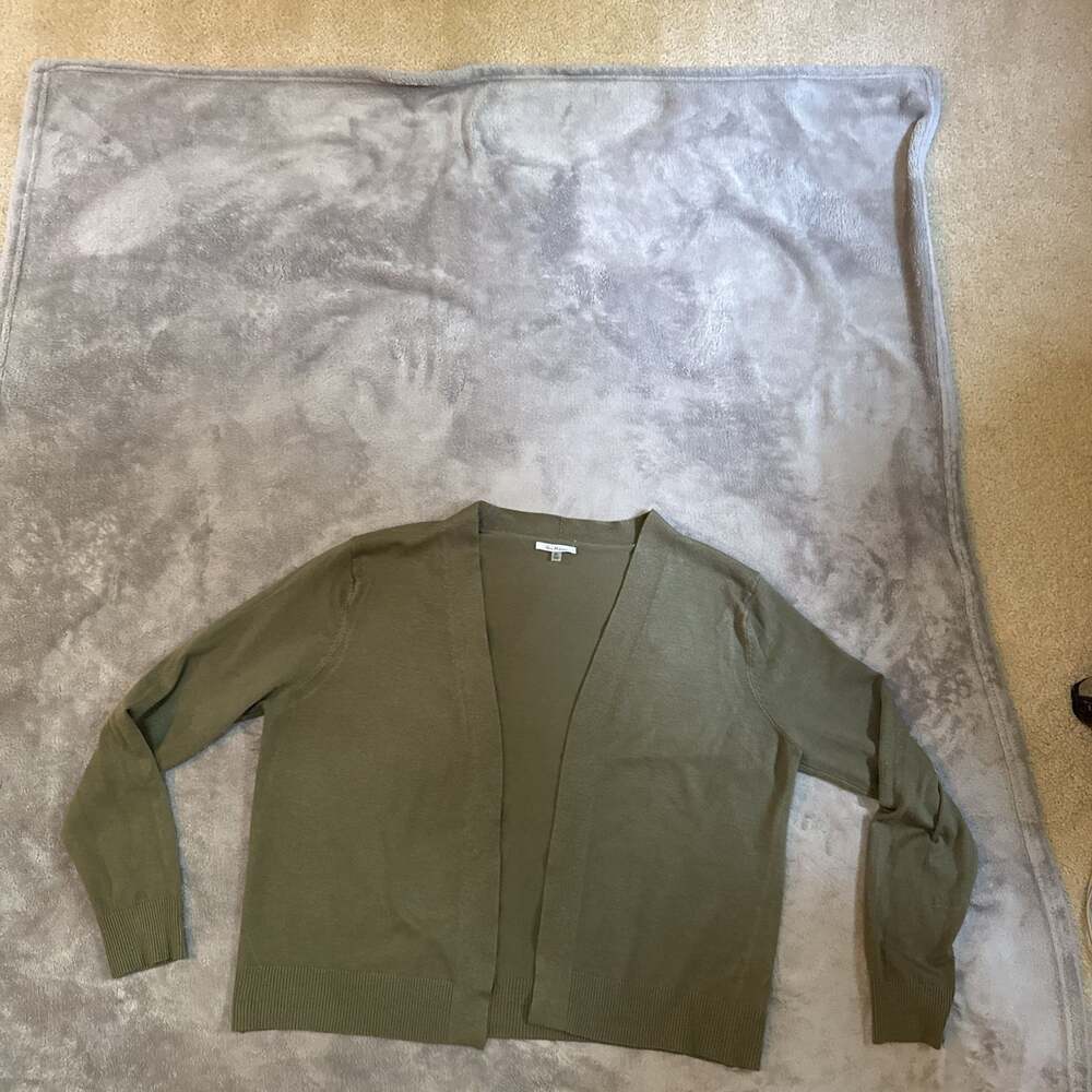Vila Milano Olive Green‎ Open Cardigan Sweater Women's Size XL